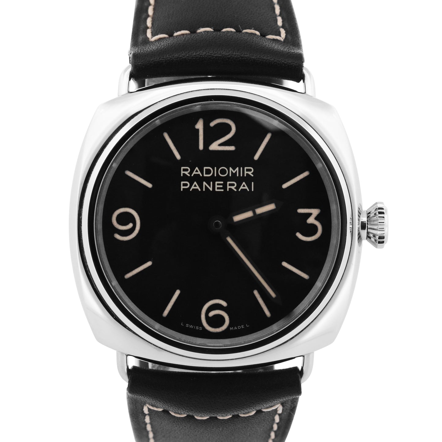 2024 PAPERS Panerai Radiomir PAM 1382 BLACK Leather 45mm Watch PAM01382 BOX