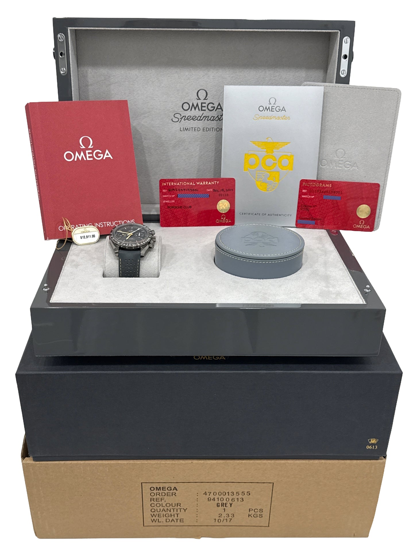 NEW Omega Speedmaster GREY SIDE OF THE MOON Ceramic PCA 311.92.44.51.99.001 BOX