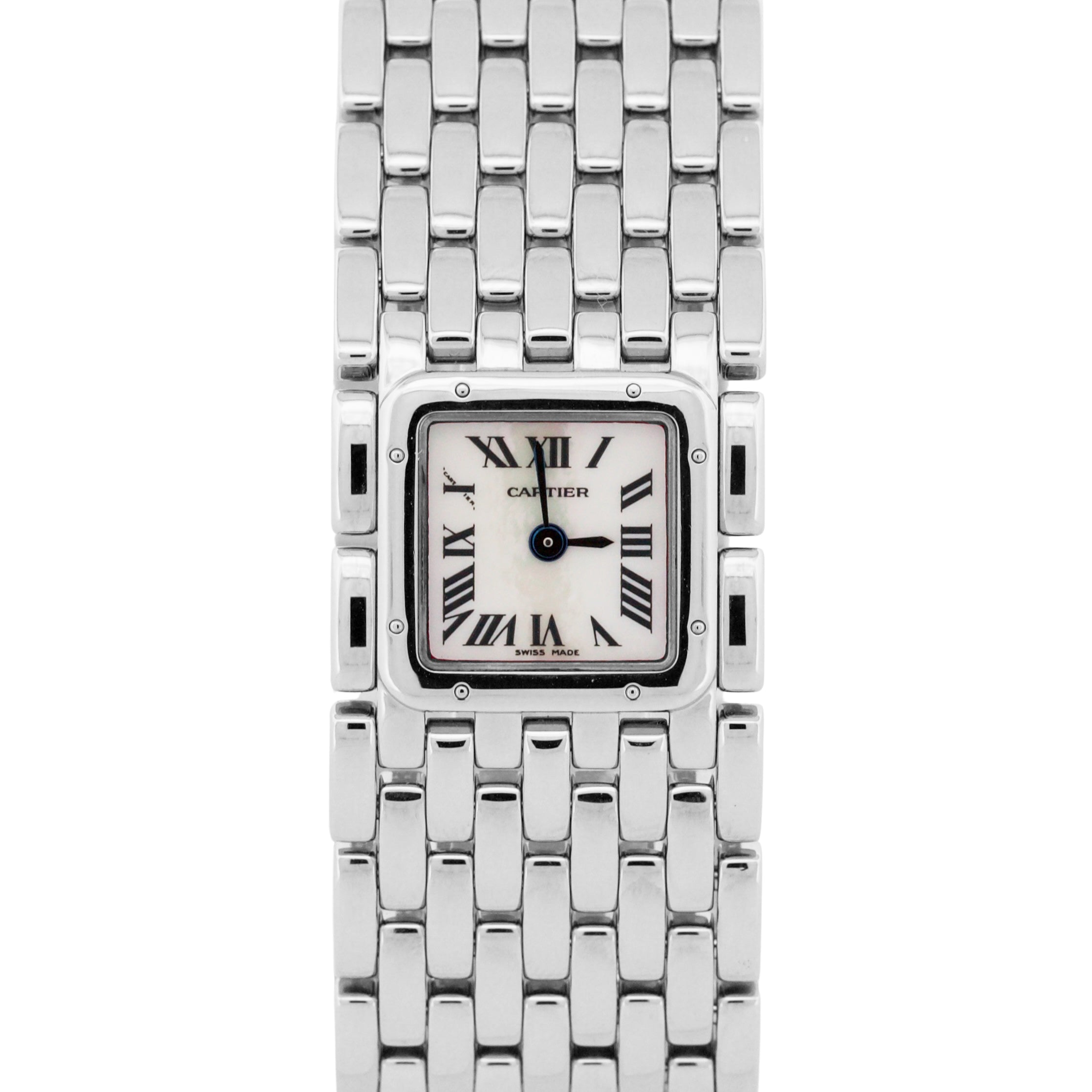 Cartier Panthere Ruban MOTHER OF PEARL Steel Quartz 21mm W61001T9