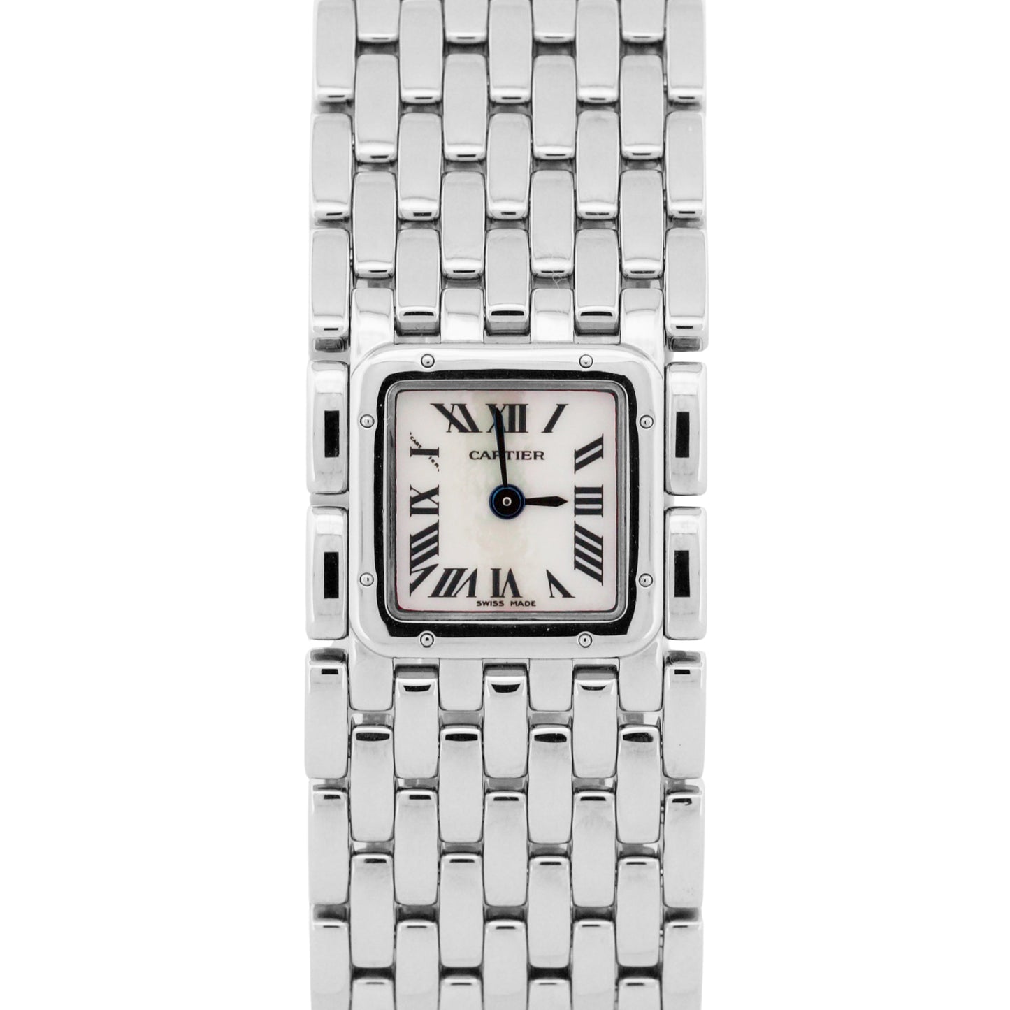 Cartier Panthere Ruban MOTHER OF PEARL Steel Quartz 21mm W61001T9 / 2420 Watch