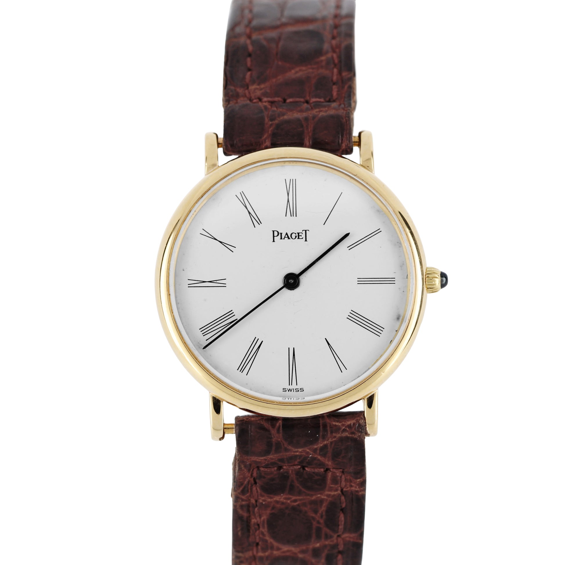VINTAGE Piaget Classic Ultra-Thin Dress 18k Gold White Roman 27mm 9015 CollectorsWatches VINTAGE Piaget Classic Ultra-Thin Dress 18k Gold White Roman 27mm 9015 CollectorsWatches