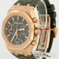 Audemars Piguet Royal Oak Chrono Green 18K Rose Gold 41mm Watch 26240OR B+P