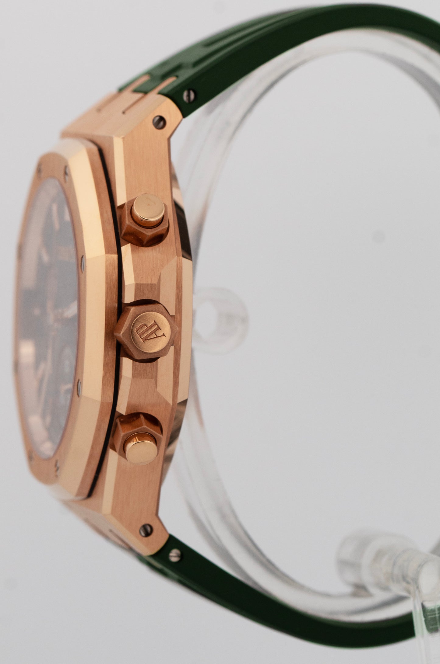 Audemars Piguet Royal Oak Chrono Green 18K Rose Gold 41mm Watch 26240OR B+P