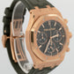 Audemars Piguet Royal Oak Chrono Green 18K Rose Gold 41mm Watch 26240OR B+P