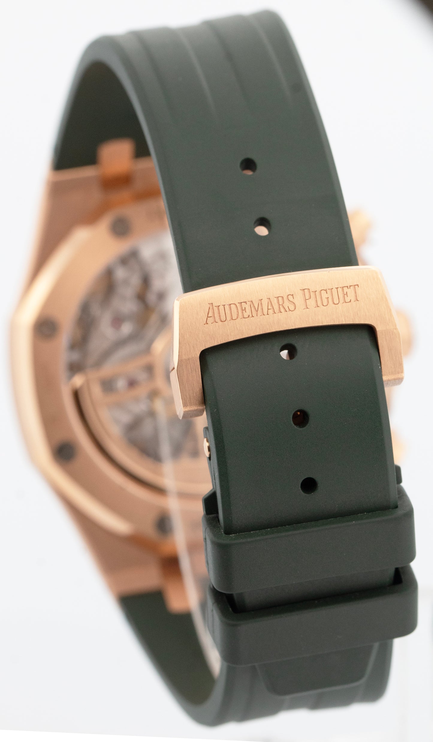 Audemars Piguet Royal Oak Chrono Green 18K Rose Gold 41mm Watch 26240OR B+P