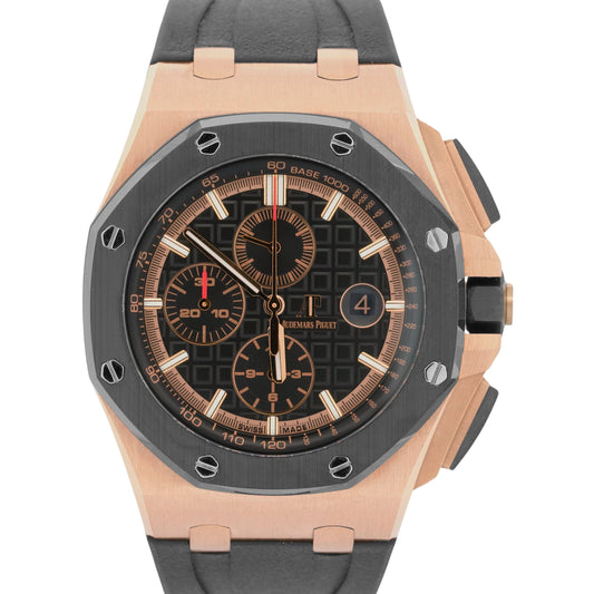 PAPERS Audemars Piguet Royal Oak Offshore BLACK 18K Rose Gold 44mm 26401RO BOX