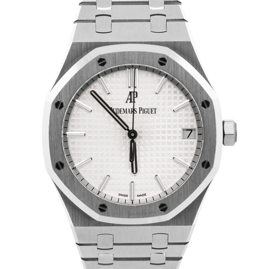 2020 ARCHIVES Audemars Piguet Royal Oak WHITE Stainless Steel 41mm 15500ST Watch