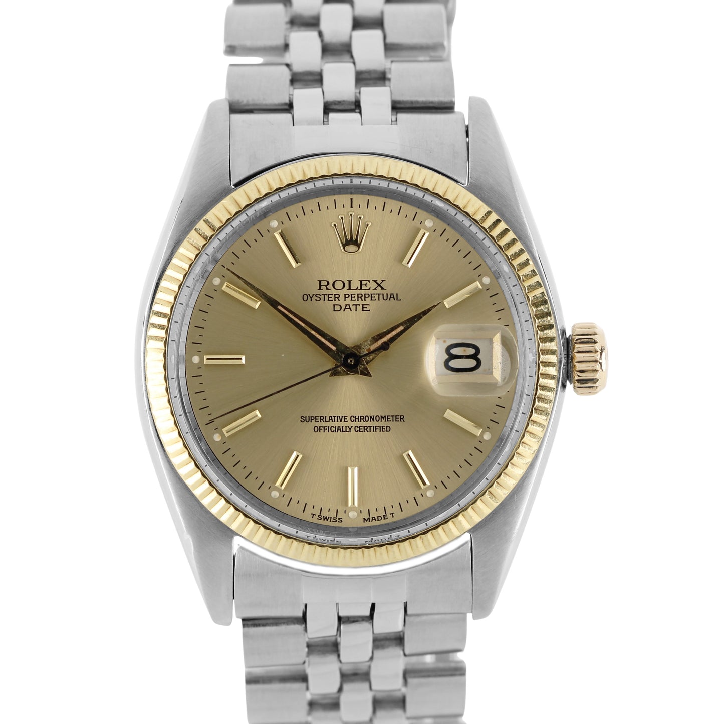 Rolex, Rolex Date, Date, Rolex Champagne, Champagne, Rolex Fluted, Fluted, Rolex Jubilee, Jubilee, Rolex 1505, 1505, Vintage, Vintage Rolex