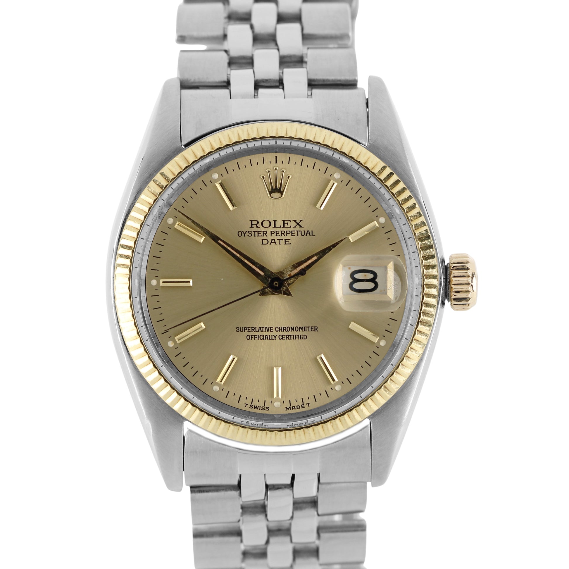 Rolex, Rolex Date, Date, Rolex Champagne, Champagne, Rolex Fluted, Fluted, Rolex Jubilee, Jubilee, Rolex 1505, 1505, Vintage, Vintage Rolex