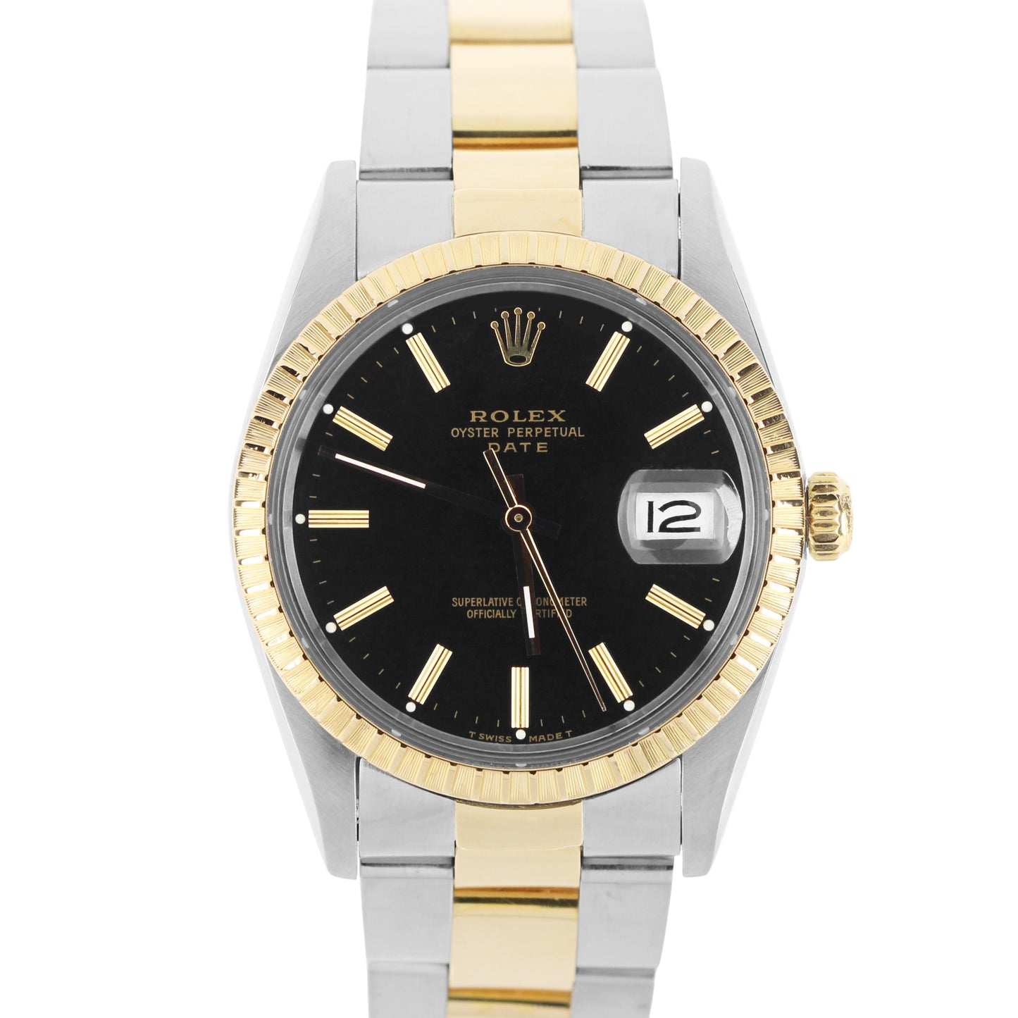 Rolex, Rolex Date, Date, Rolex Engine Turned, Engine Turned, Rolex Two-Tone, Rolex Two Tone, Two-Tone, Two Tone, Rolex 15053, 15053