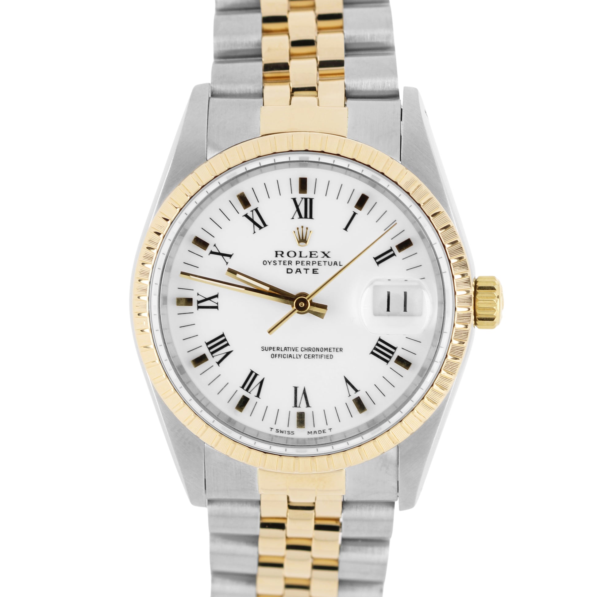 Rolex, Rolex Date, Date, Rolex Two-Tone, Two-Tone, Rolex White Roman, White Roman, Rolex 15223, 15223