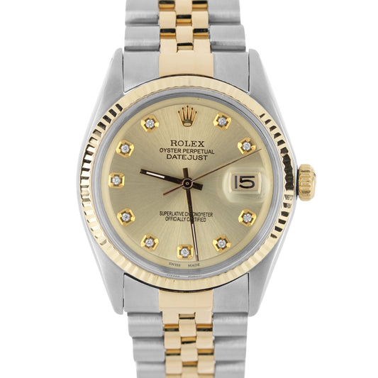 Rolex, Rolex Datejust, Datejust, Rolex 1601, 1601, Vintage Rolex, Vintage, Vintage Datejust, Rolex Two-Tone, Two-Tone, Two Tone, Rolex Champagne Diamond, Champagne Diamond