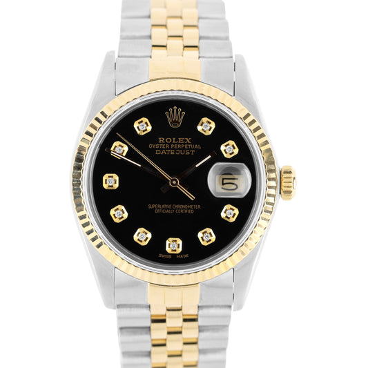Rolex, Rolex Datejust, Datejust, Datejust 36, Rolex Two-Tone, Rolex Gold, Rolex Black DIAMOND, Rolex DIAMOND, Datejust Two-Tone, Datejust Gold, Datejust DIAMOND, Rolex 16013, 16013