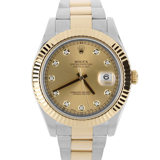 Rolex, Rolex Datejust, Datejust, Rolex Datejust II, Datejust II, Rolex Datejust 2, Datejust 2, Rolex 116333, 116333, Rolex Two-Tone, Two Tone Datejust, Rolex Champagne Diamond, Champagne Diamond Dial, Rolex Diamond