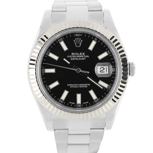 Rolex, Rolex Datejust, Datejust, Rolex Datejust II, Datejust II, Rolex 116334, 116334, Rolex Datejust 41, Datejust 41, Black Datejust, Rolex Fluted, Fluted