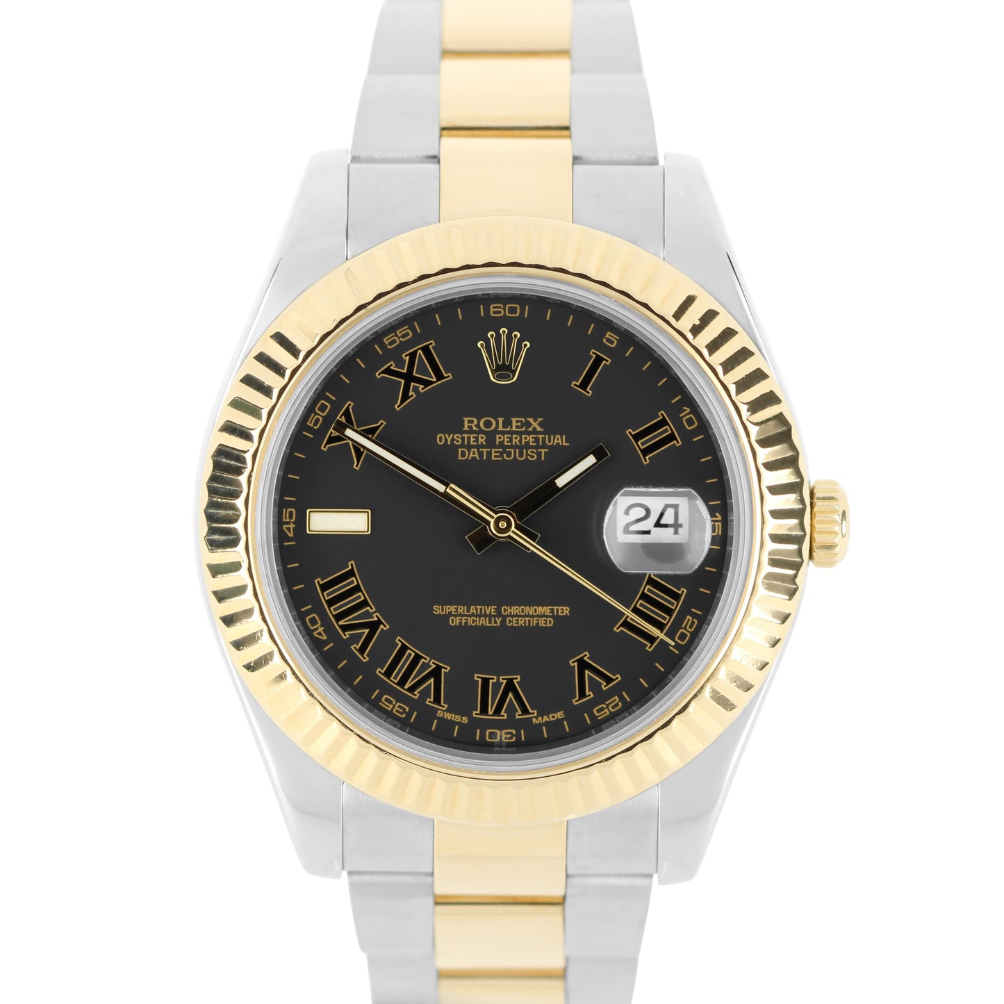 Rolex, Rolex Datejust, Datejust, Rolex Datejust II, Datejust II, Rolex Two-Tone, Two-Tone, Rolex Matte Black, Matte Black, Rolex Matte Black Roman Numeral, Roman Numeral, Rolex Roman Numeral, Rolex 116333  116333