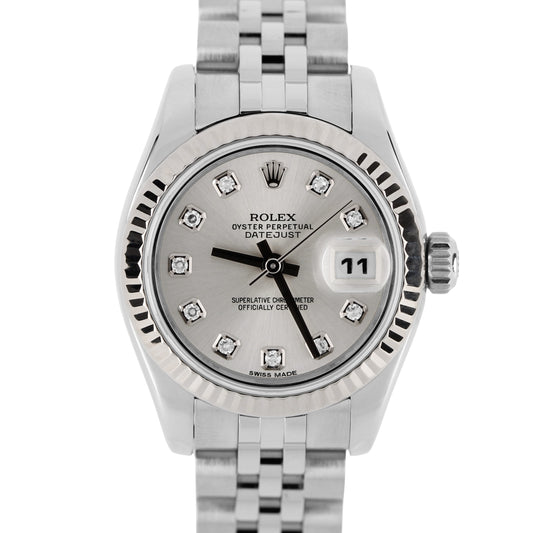 Rolex, Rolex Datejust, Datejust, Rolex Silver Dial, Rolex Diamond, Diamond, Rolex 179174, 179174