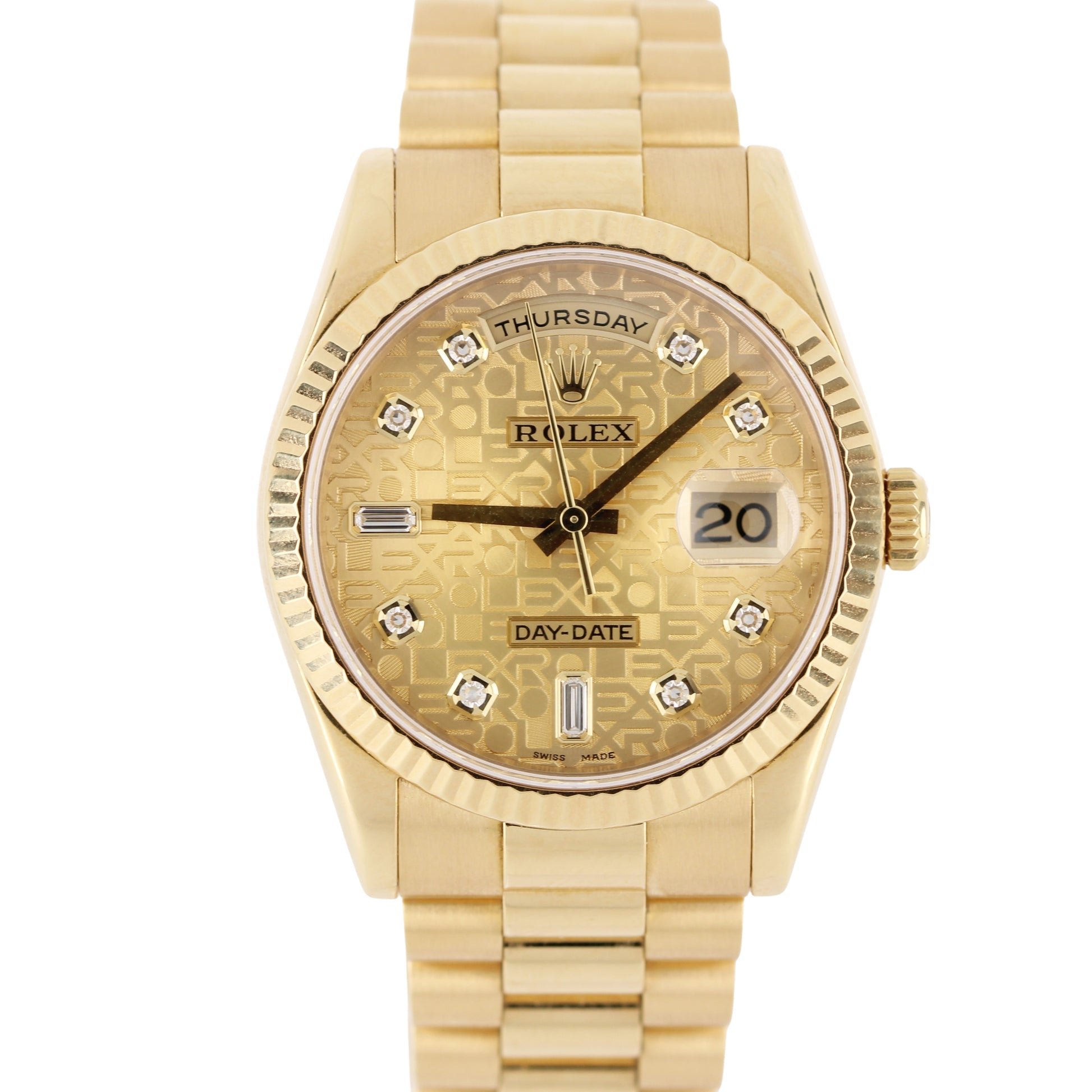 Rolex, Rolex Day-Date, Day-Date, Rolex Day-Date President, Day-Date President, President, Rolex President, Rolex 18k Gold, Gold President, Rolex Jubilee Dial, Jubilee Dial, Rolex Diamond Dial, Diamond Dial, Rolex Jubilee Diamond, Jubilee Diamond, Rolex 118238, 118238