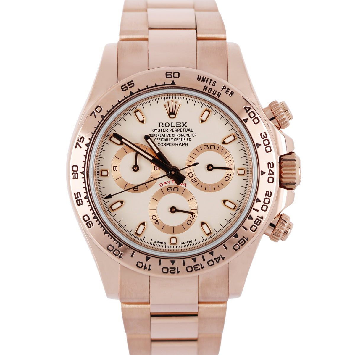 Rolex, Rolex Daytona, Daytona, Rolex Daytona Cosmograph, Daytona Cosmograph, Cosmograph, Rolex 116505, 116505, Rolex 18k, 18k, Rolex 18k Rose Gold, Rose Gold, Rose Gold Daytona, Rolex Ivory, Ivory Daytona, Ivory