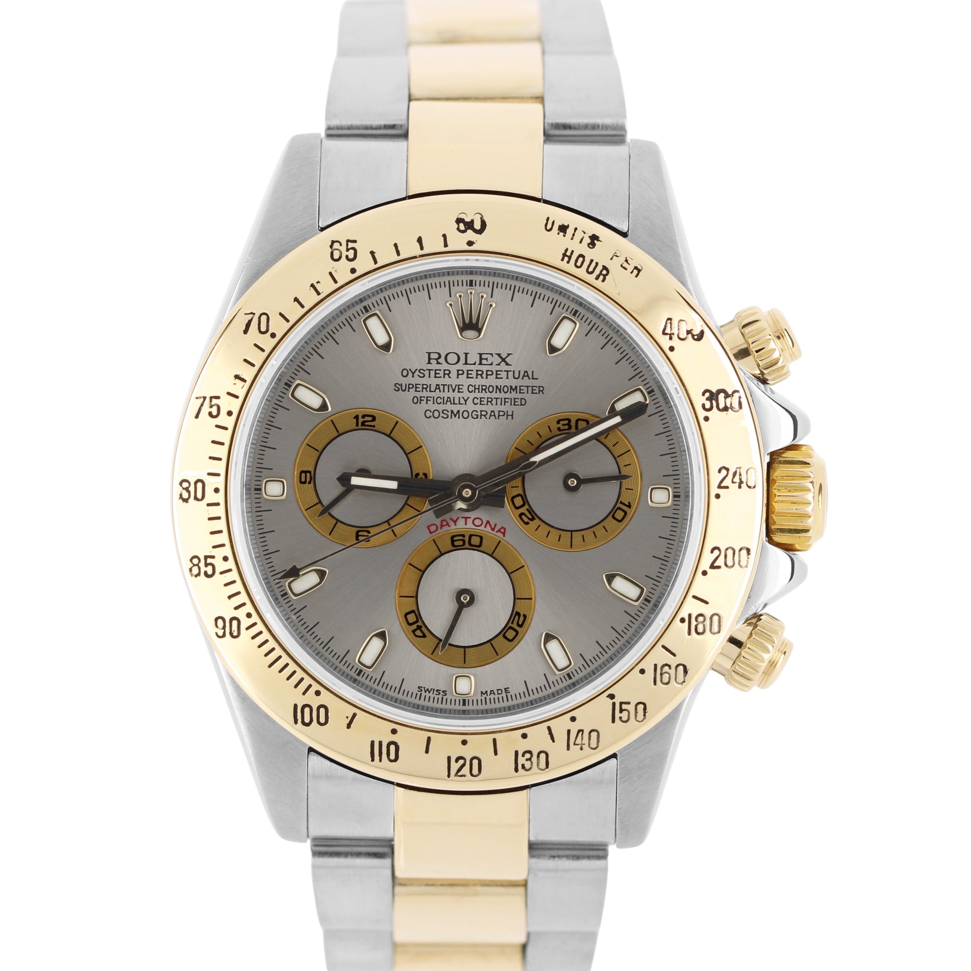 Rolex, Rolex Daytona, Daytona, Rolex Daytona Cosmograph, Daytona Cosmograph, Cosmograph, Rolex Two-Tone, Two-Tone Daytona, Rolex Daytona Slate. Rolex Daytona Silver, Rolex 116523, 116523