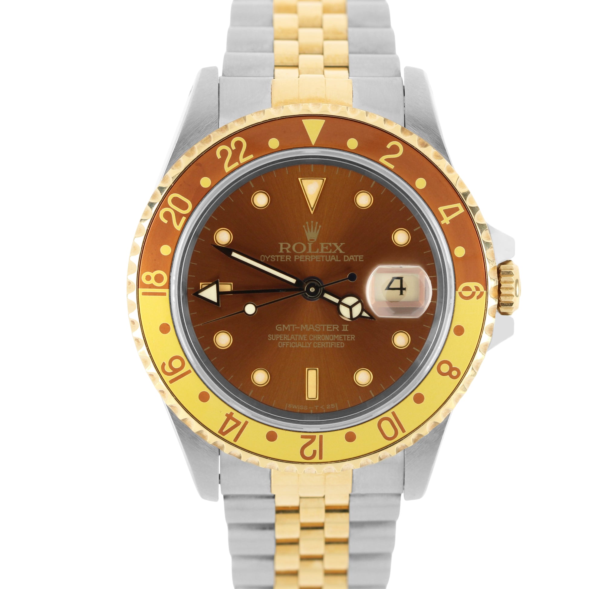Rolex, Rolex GMT-Master, GMT-Master, Rolex GMT-Master II, GMT-Master II, Rolex Root Beer, Root Beer, Brown Yellow Root Beer, Rolex 16713, 16713