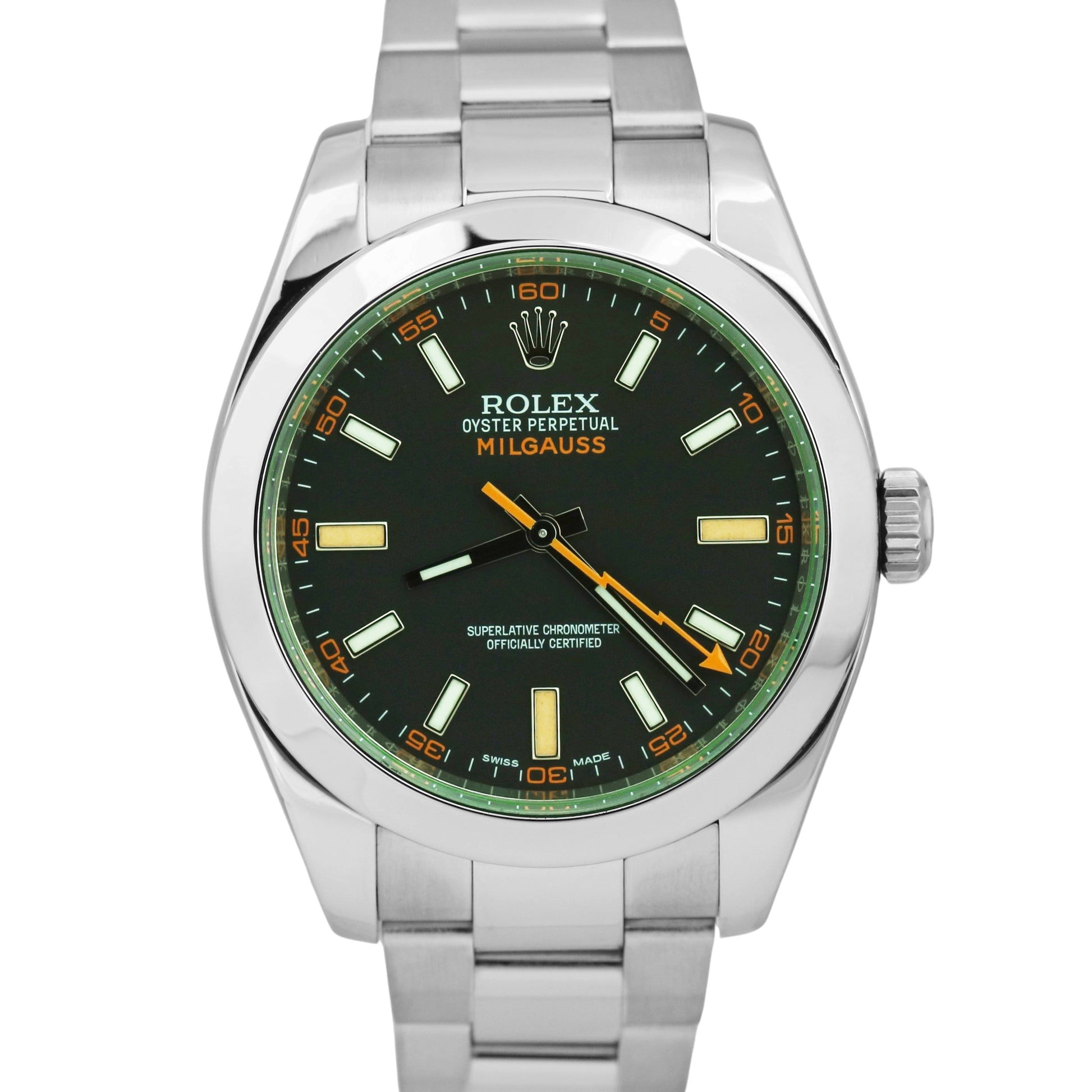 Rolex Milgauss, Rolex 116400 GV, Rolex 116400, Milgauss, Black Milgauss, Rolex Green Crystal, Milgauss Green Crystal