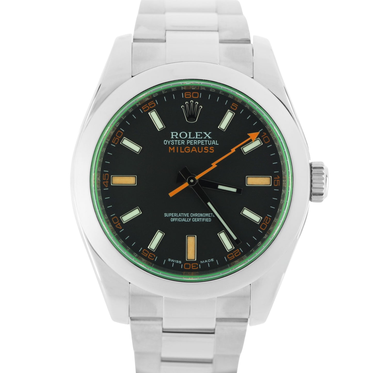 Rolex, Rolex Milgauss, Milgauss, Rolex Black, Milgauss Black, Rolex Green Crystal, Green Crystal. Milgauss Green Crystal, Rolex 116400, 116400