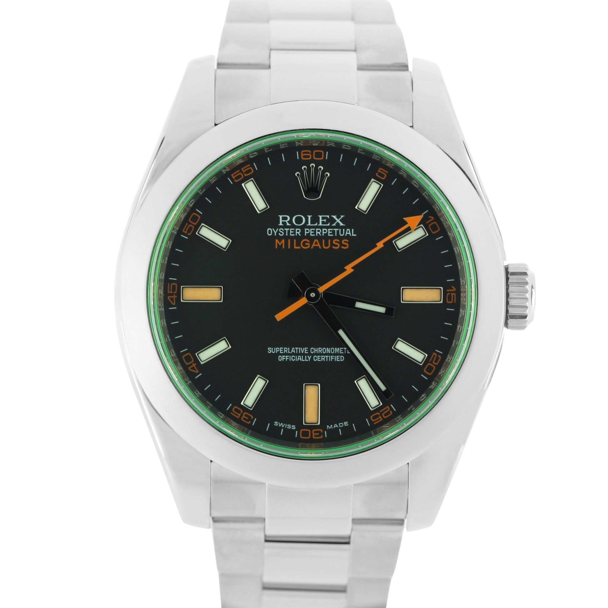 Rolex, Rolex Milgauss, Milgauss, Rolex Black, Milgauss Black, Rolex Green Crystal, Green Crystal. Milgauss Green Crystal, Rolex 116400, 116400