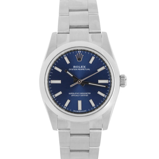 Rolex, Rolex OP, OP, Rolex Oyster Perpetual, Oyster Perpetual, Rolex OP Blue, Rolex Oyster Perpetual Blue, Blue OP, Blue Oyster Perpetual, Rolex 124200, 124200