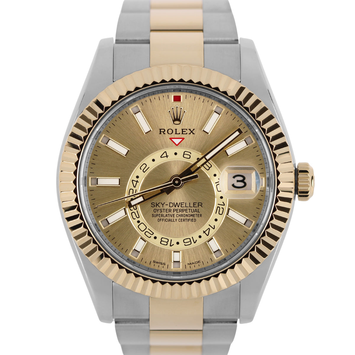 Rolex, Rolex Sky-Dweller, Sky-Dweller, Rolex 326933, 326933, Rolex Two-Tone, Two-Tone, Rolex Oyster Bracelet, Oyster, Oyster Bracelet, Rolex Champagne, Champagne