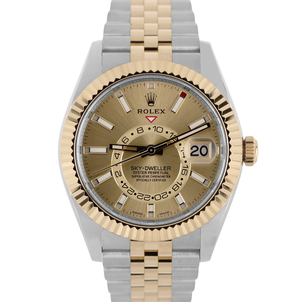Rolex, Rolex Sky-Dweller, Sky-Dweller, Skydweller, Rolex 326933, 326933, Rolex Two-Tone, Two-Tone Sky-Dweller, Champagne Sky-Dweller, Jubilee, Jubilee Sky-Dweller