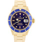 Rolex, Rolex Submariner, Submariner, Rolex Submariner Date, Submariner Date, Role 18k Yellow Gold, Yellow Gold Submariner, Blue Submariner, Purple Submariner, Rolex 16808, 16808