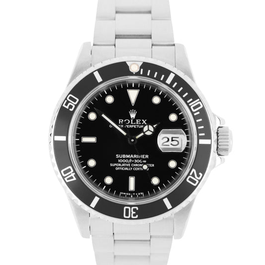 Rolex, Rolex Submariner, Submariner, Rolex Submariner Date, Submariner Date, Black Submariner, Rolex 16610, 16610