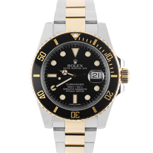 Rolex, Rolex Submariner, Submariner, Rolex Submariner Date, Submariner Date, Rolex Black Submariner, Black Sub, Rolex Two-Tone Submariner, Two-Tone Sub, Rolex 116613, Rolex 116613 LN, 116613, 116613 LN