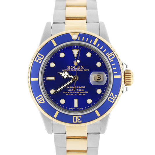 Rolex, Rolex Submariner Date, Submariner Date, Rolex Submariner, Submariner, Rolex Two-Tone Submariner, Two-Tone Submariner, Rolex Blue Submariner, Bluesy, Blue Submariner, Rolex 16803, 16803