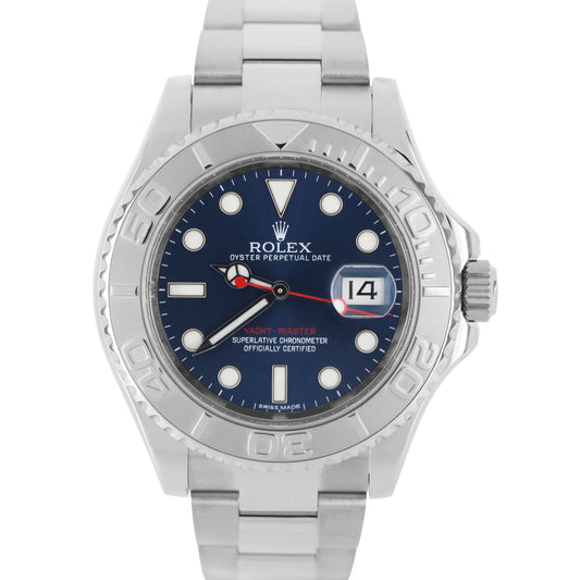 Rolex, Rolex Yacht-Master, Yacht-Master, Rolex Platinum, Platinum Yacht-Master, Platinum Bezel, Rolex Blue, Blue Yacht-Master, Rolex 116622, 116622