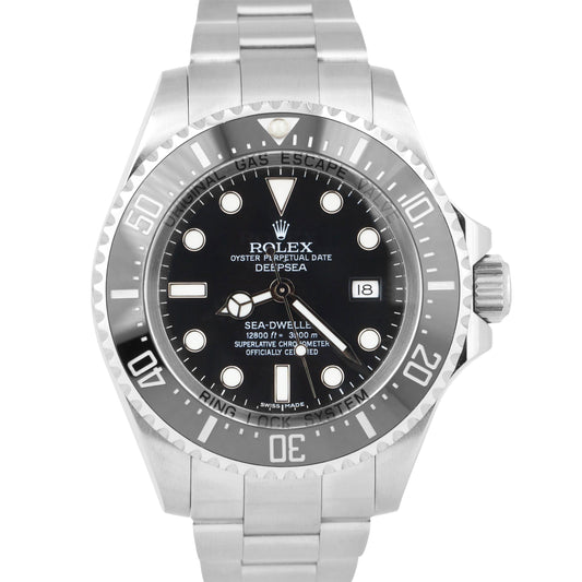 MINT Rolex Sea-Dweller Deepsea Stainless Steel 44mm Black Ceramic Dive 116660