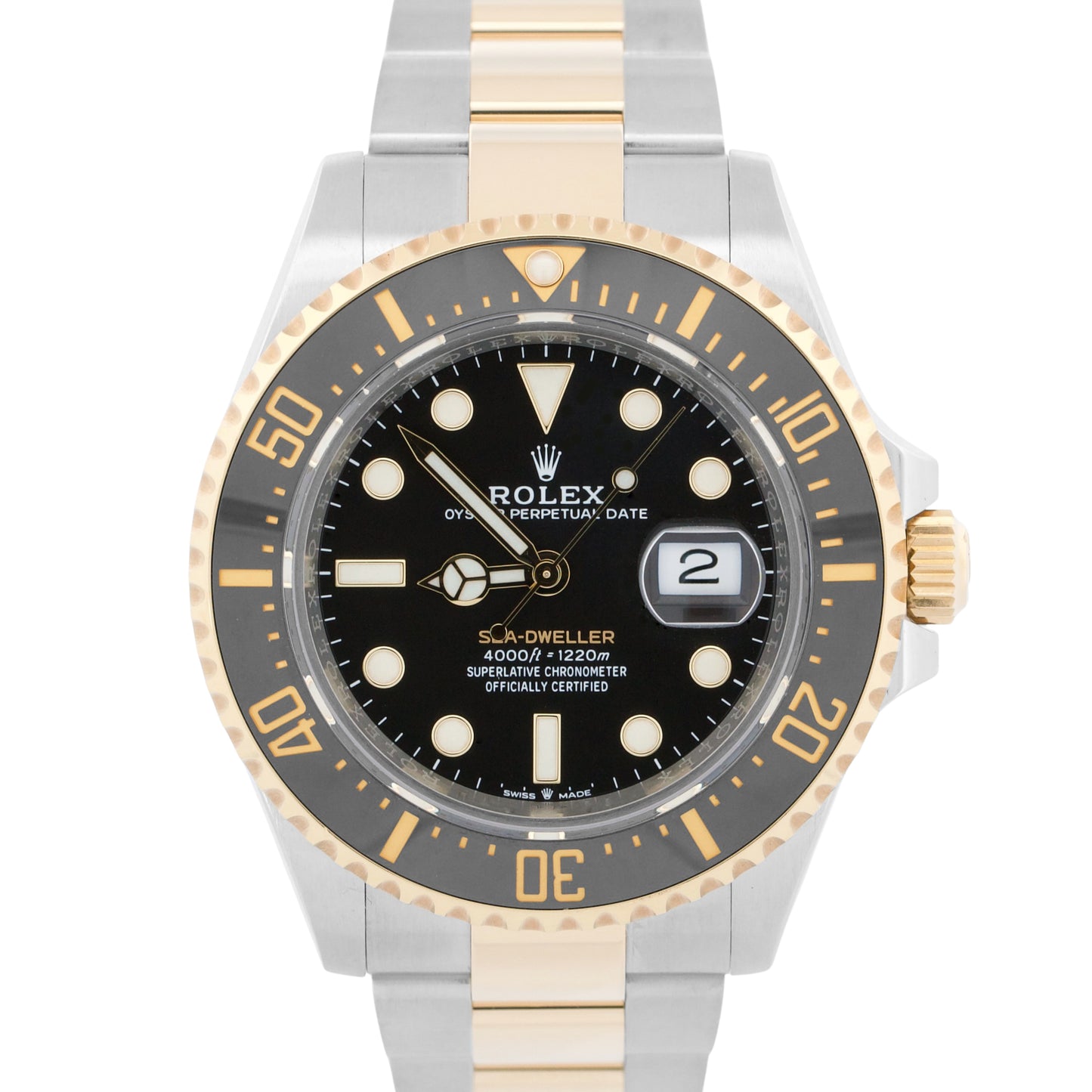 2023 Rolex Sea-Dweller 126603 Black Two-Tone Steel 18K Gold 43mm Box Papers