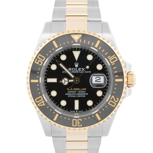 2023 Rolex Sea-Dweller 126603 Black Two-Tone Steel 18K Gold 43mm Box Papers