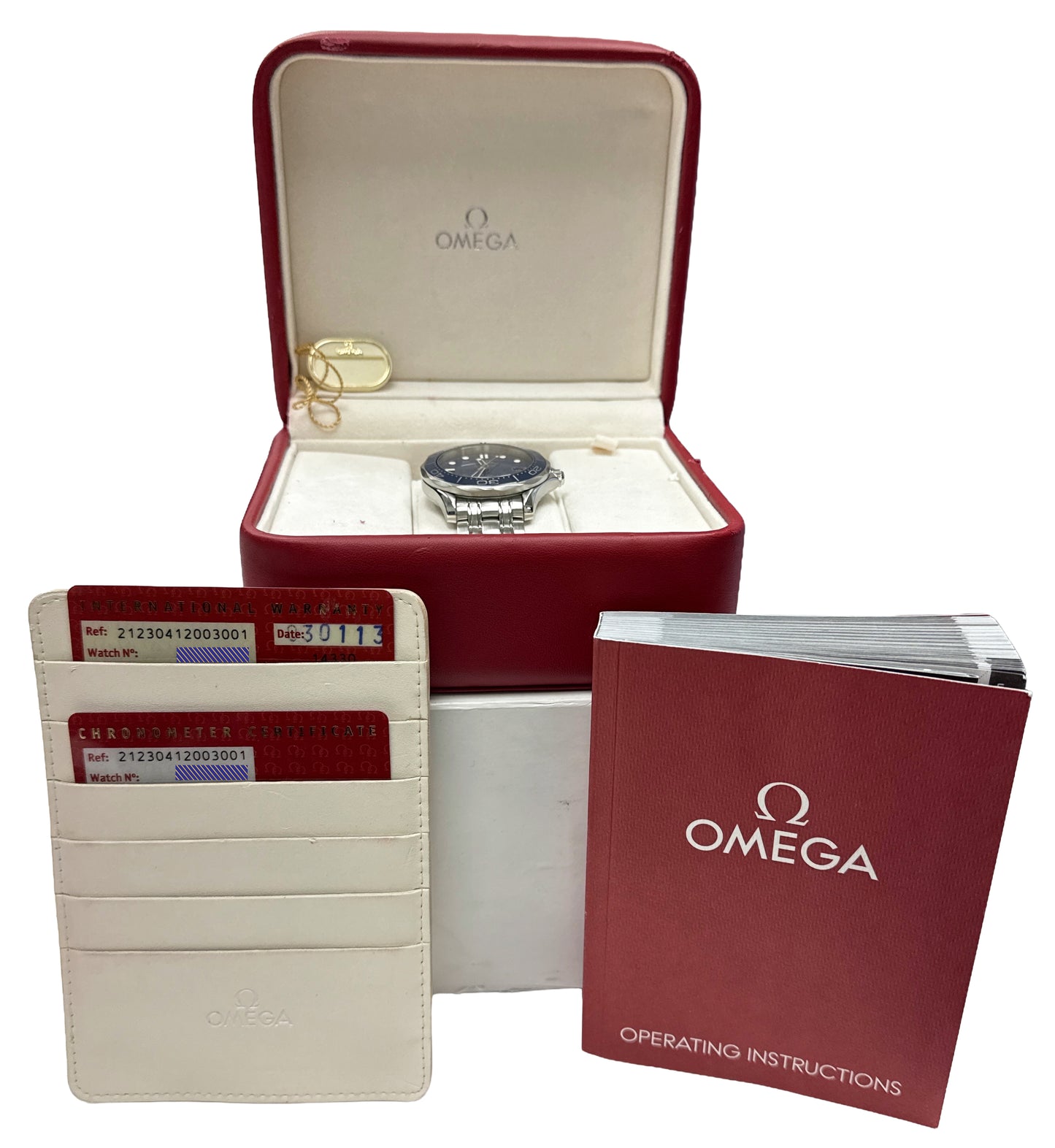 PAPERS Omega Seamaster Professional BLUE 41mm Steel 212.30.41.20.03.001 BOX