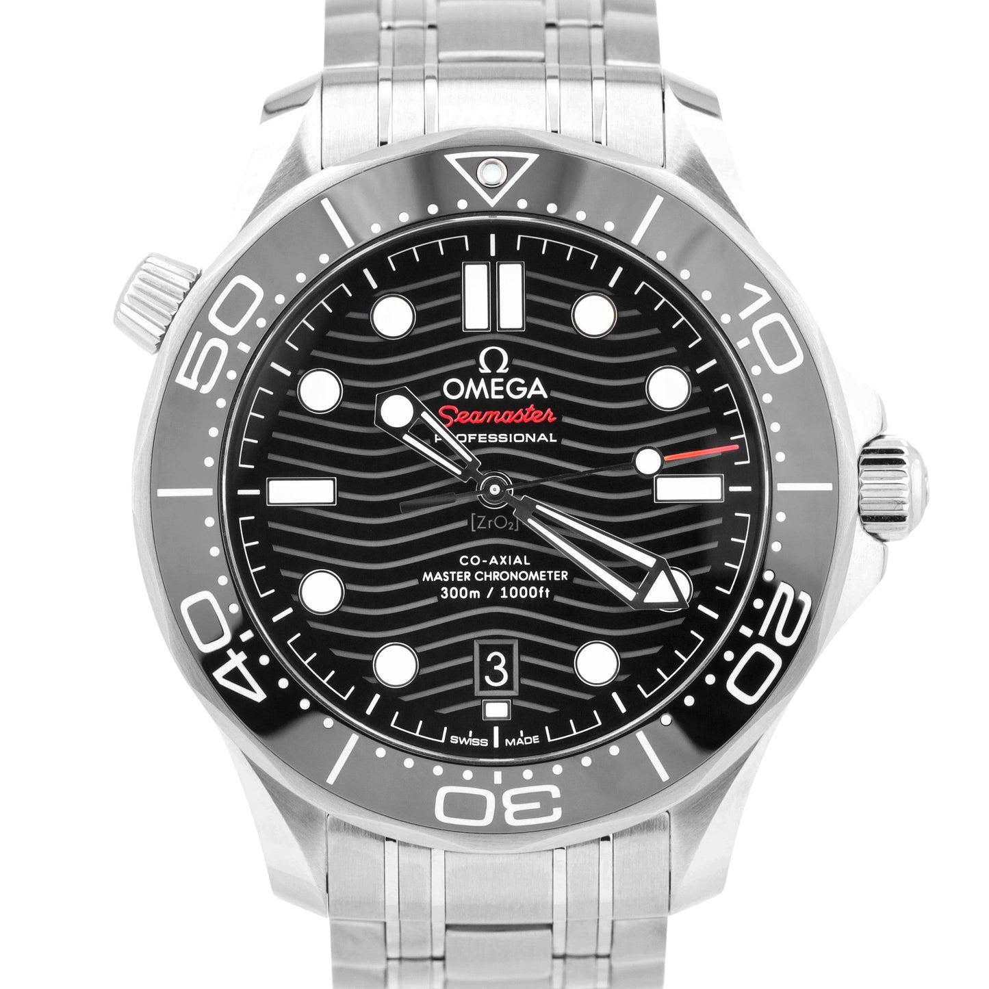 2022 PAPERS Omega Seamaster Diver 42mm BLACK Wave Steel 210.30.42.20.01.001 BOX