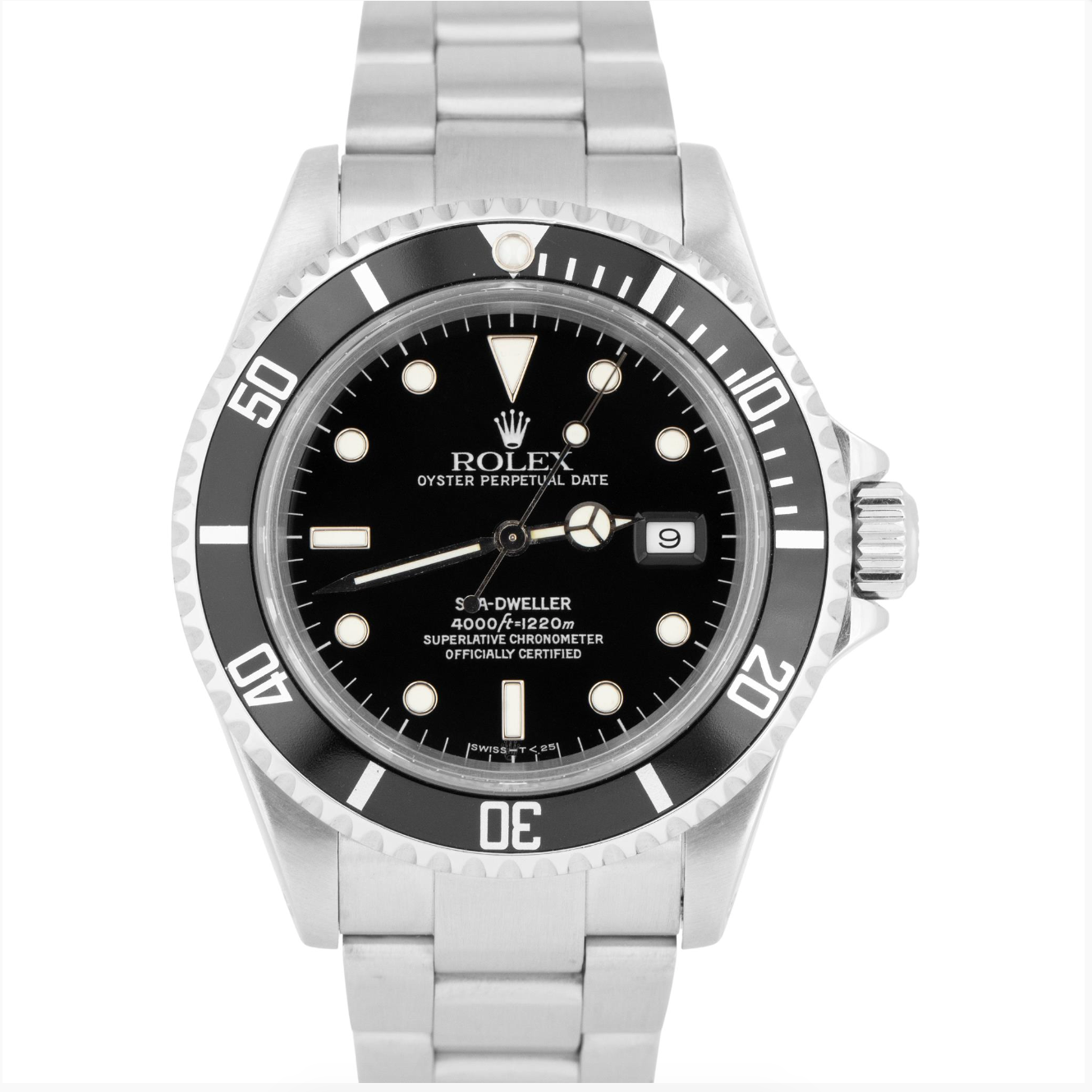 MINT Rolex Sea-Dweller 40mm BLACK Stainless Steel Oyster Date Watch 16600