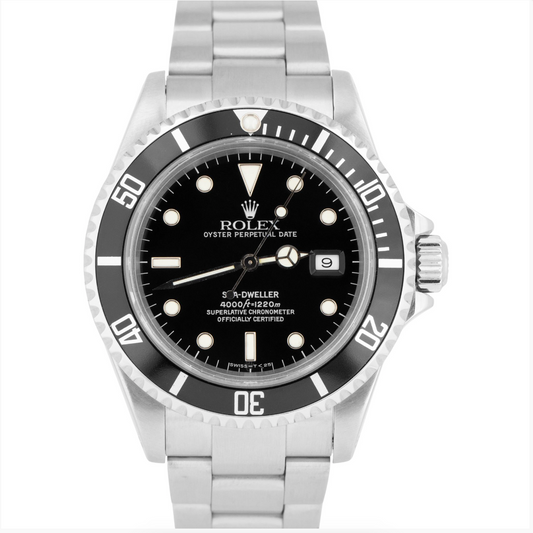 MINT Rolex Sea-Dweller 40mm BLACK Stainless Steel Oyster Date Watch 16600