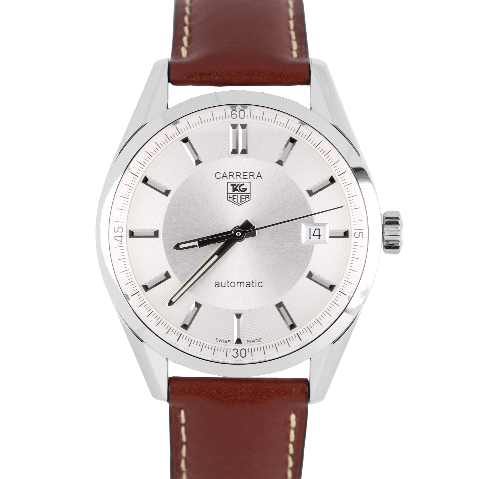 Tag Heuer, Tag, Tag Heuer Carrera, Carrera, Tag Heuer Carrera Date, Carrera Date, Tag Heuer Silver, Tag Heuer Calibre 5, Calibre 5, Tag Heuer WV211A-2, Tag Heuer WV211A, WV211A-2, WV211A