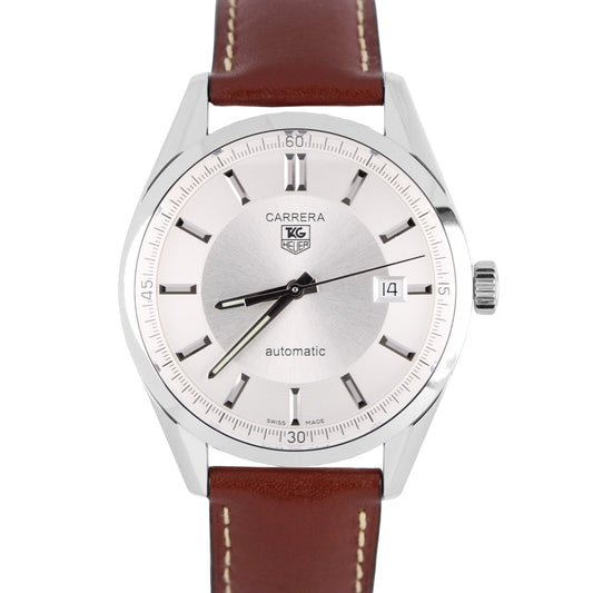 Tag Heuer, Tag, Tag Heuer Carrera, Carrera, Tag Heuer Carrera Date, Carrera Date, Tag Heuer Silver, Tag Heuer Calibre 5, Calibre 5, Tag Heuer WV211A-2, Tag Heuer WV211A, WV211A-2, WV211A