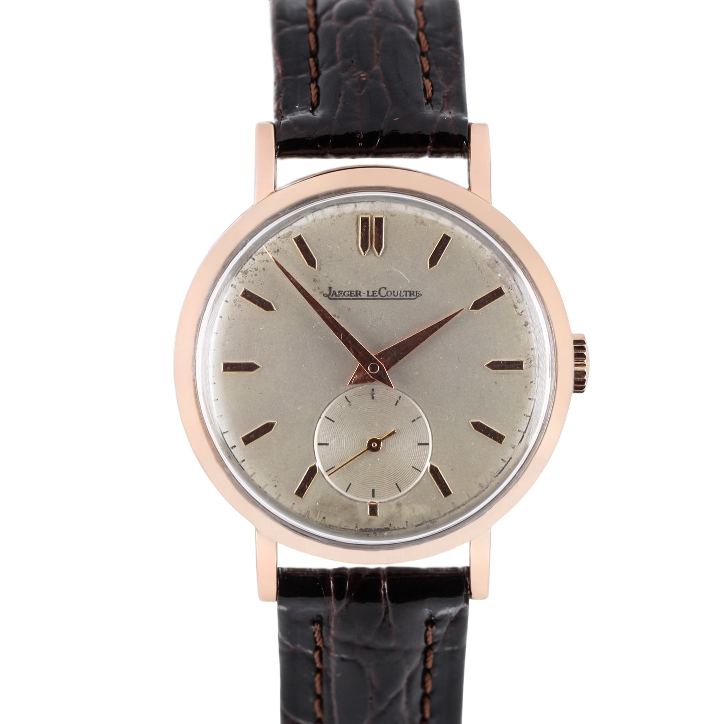 Vintage, Vintage Watch, Vintage Jaeger, Jaeger, Vintage LeCoultre, LeCoultre, Vintage Jaeger-LeCoultre, Jaeger LeCoultre, Jaeger-LeCoultre Time Only, Time Only, Jaeger LeCoultre Dress Watch, Dress Watch, Sub Seconds, Jaeger-LeCoultre 18k Rose Gold, Gold Jaeger