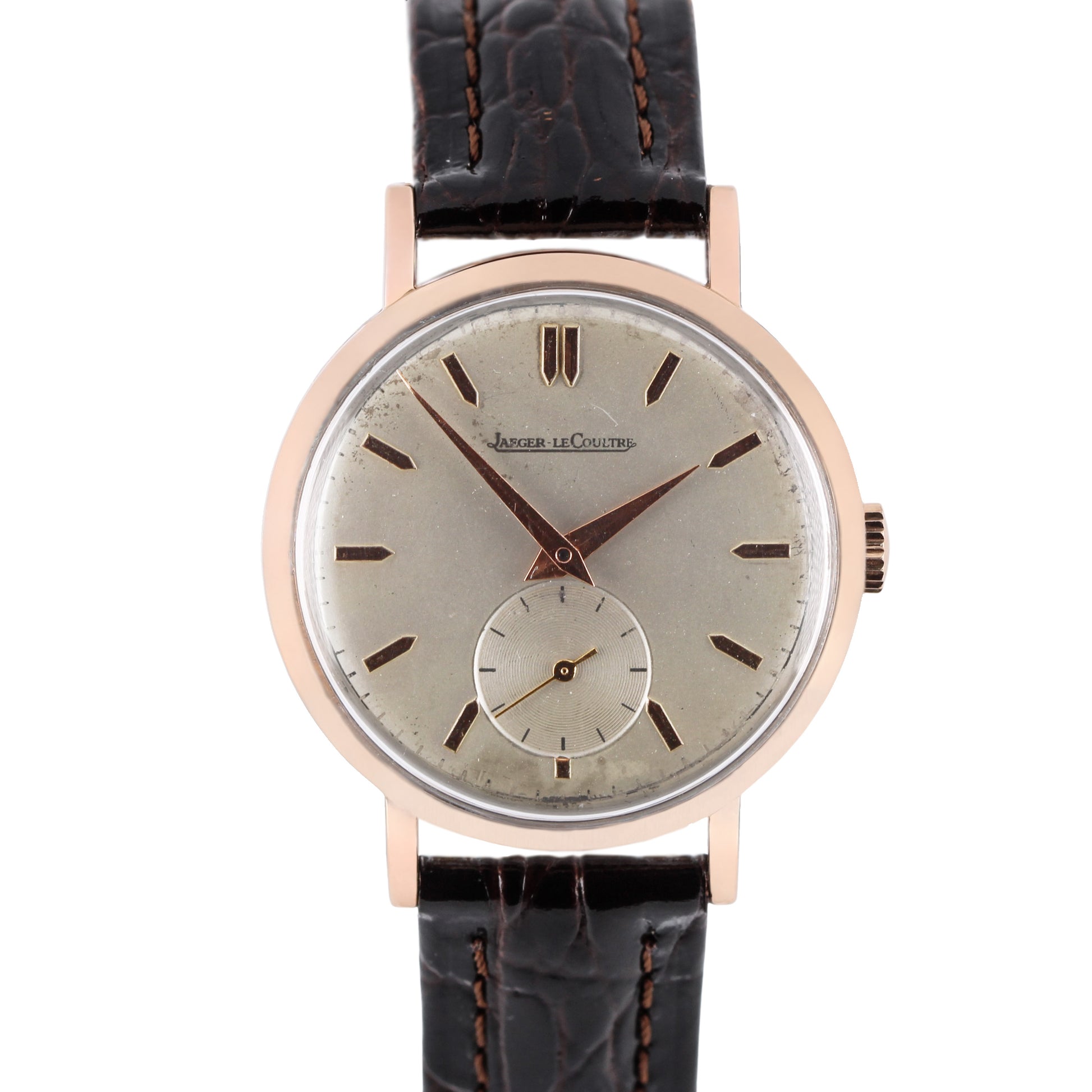 Vintage, Vintage Watch, Vintage Jaeger, Jaeger, Vintage LeCoultre, LeCoultre, Vintage Jaeger-LeCoultre, Jaeger LeCoultre, Jaeger-LeCoultre Time Only, Time Only, Jaeger LeCoultre Dress Watch, Dress Watch, Sub Seconds, Jaeger-LeCoultre 18k Rose Gold, Gold Jaeger