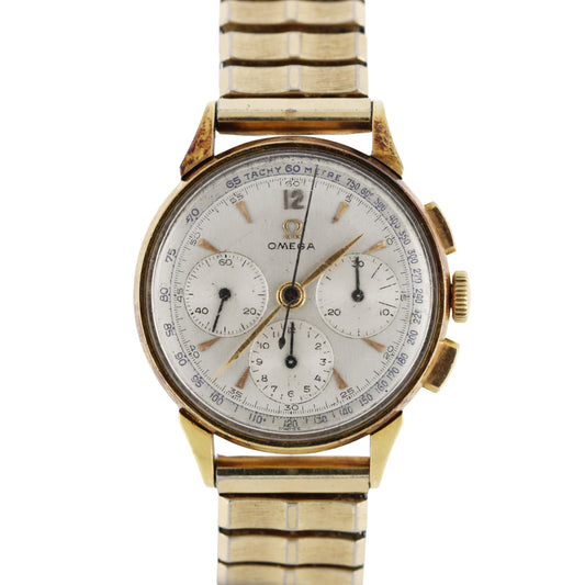 Omega, VINTAGE Omega, Omega Chronograph, Chronograph, Omega Tachymetre, Tachymetre, Omega 14k Gold, Omega 2279, 2279