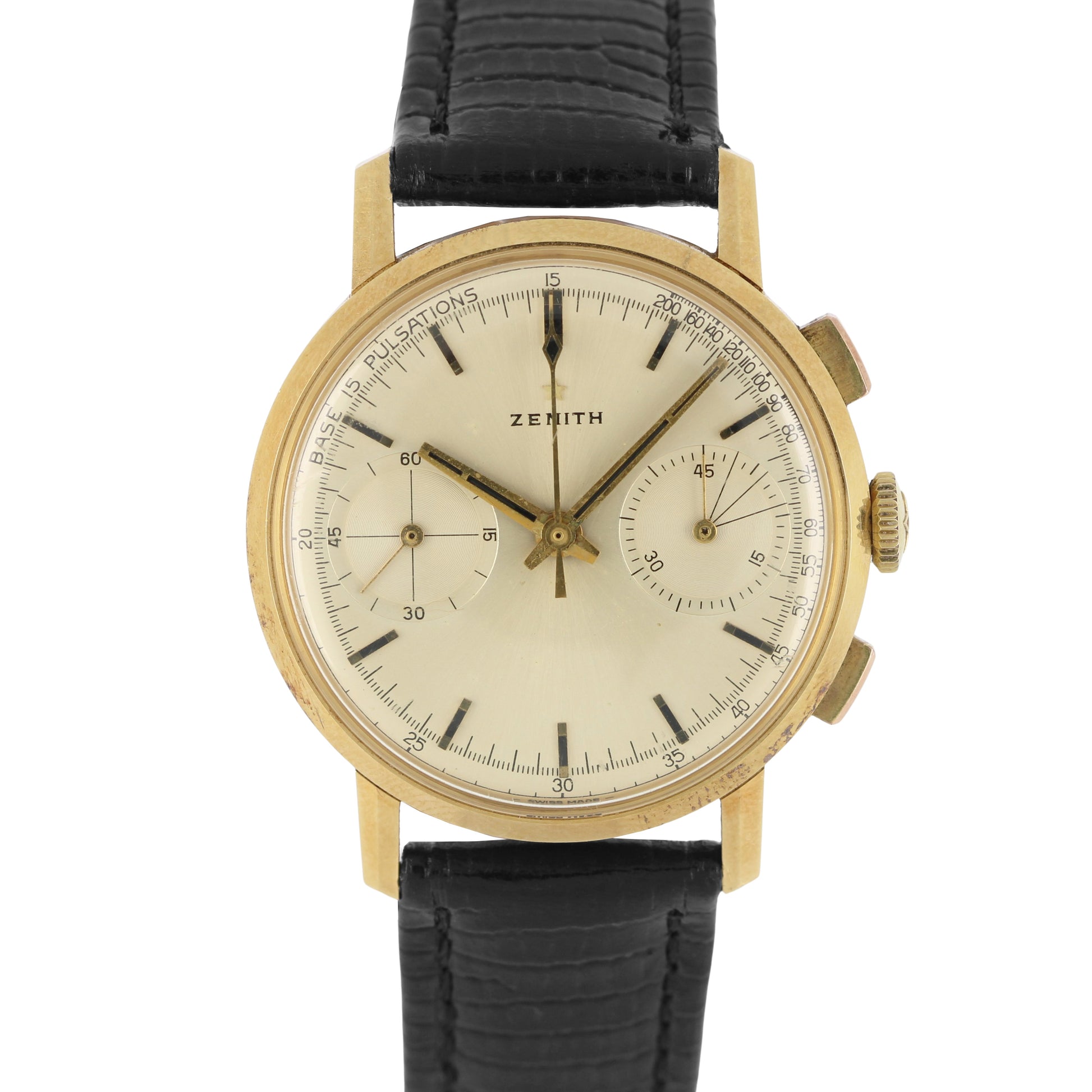 Vintage, Vintage Watch, Vintage Zenith, Zenith, Zenith Chronograph, Chronograph, Zenith Doctor Pulsation, doctor Pulsations, Pulsation Watch, Zenith 18k Gold, Gold Zenith