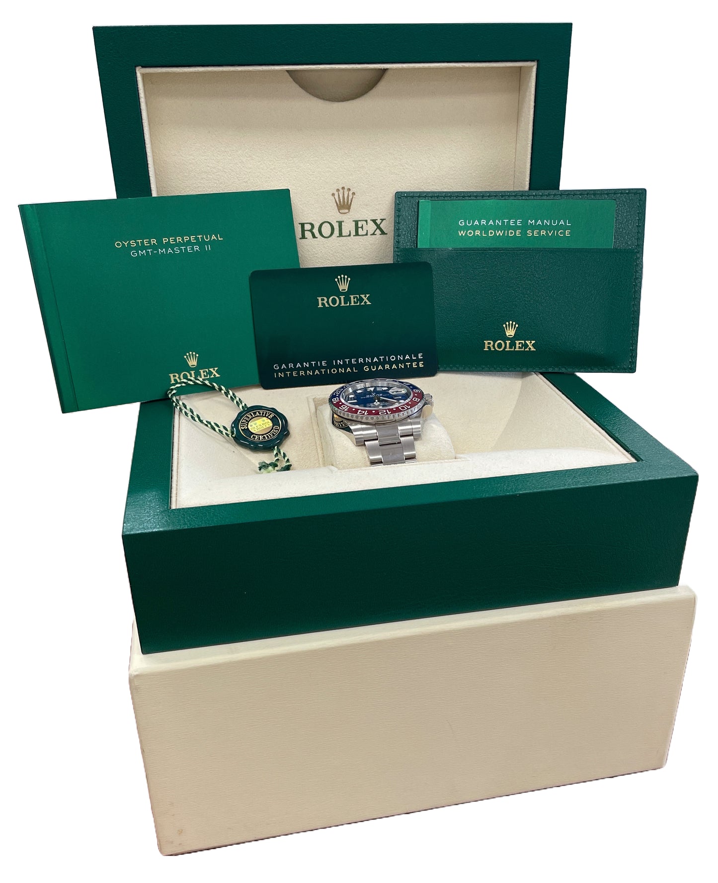 2024 NEW PAPERS Rolex GMT-Master II PEPSI Blue 18K White Gold 126719 BLRO BOX